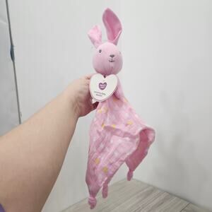 Parent's Choice Pink Bunny Rabbit Lovey Polka Dot Yellow White NEW Wal Mart